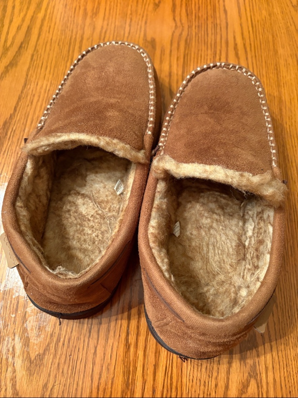 Men's Brown Suede Fleece-Lined Slip-On Loafers